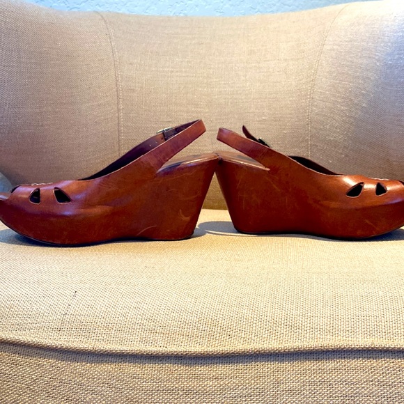 Kork Ease Wedges Leather Sandals Shoes Sz 7/38 - Picture 6 of 7